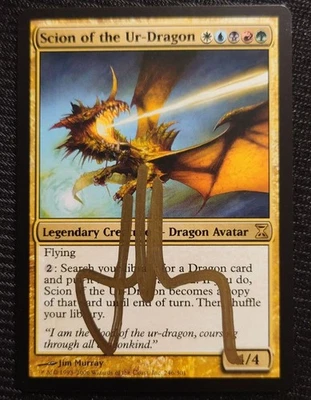 Mtg Rare Signed English Version Scion Of The Ur-Dragon Tsp - Image 1 of 4