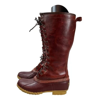 Botas De Colección LL Bean 16 Pulgadas Forradas de Piel de Oveja Frijol Mujeres 10M Marrón Hechas en EE. UU. Gorpcore Foto 1 de 4