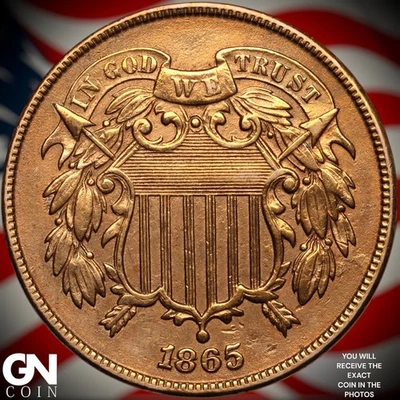 1865 2 Cent Piece A9627 - Image 1 of 2