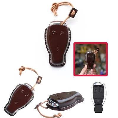 Funda de cuero para llavero de coche para Mercedes Benz A B C E S G M ML GLA GLK Foto 1 de 4