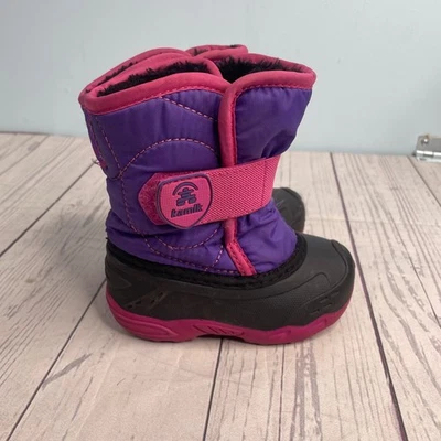 Kamik Snowbugs Purple Pink Winter Snow Boots Toddler Kids size 5 - Image 1 of 4