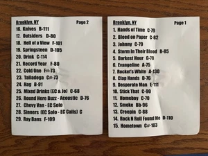 Eric Church Set List Brooklyn New York 2025 Tour - Bild 1 von 1