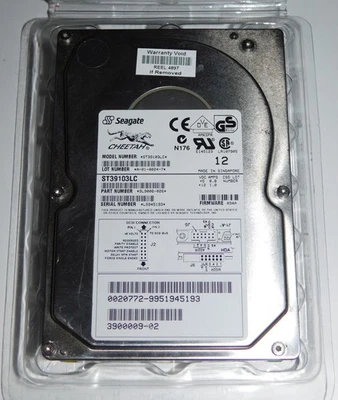 Seagate ST39103LC 9,1GB Ultra2 W SCSI 80pin SCA SCSI 10k rpm HDD Festplatte 9GB - Bild 1 von 4