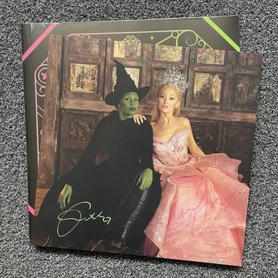 Wicked Picture Disc Vinyl & Signed Autographed Print Ariana Grande Cynthia Erivo - Image 1 of 4