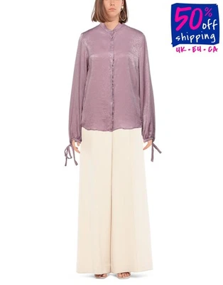 RRP€345 BLACK CORAL Button-Up Shirt IT40 US4 UK8 S Shimmer Made in Italy - Image 1 of 4