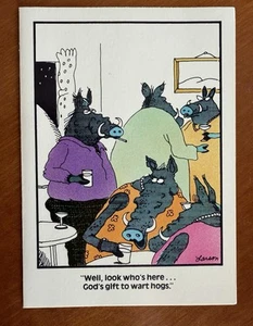 The Far Side Greeting Card- Gary Larson Humor- Birthday Card - Wart Hogs 1983 - Picture 1 of 6