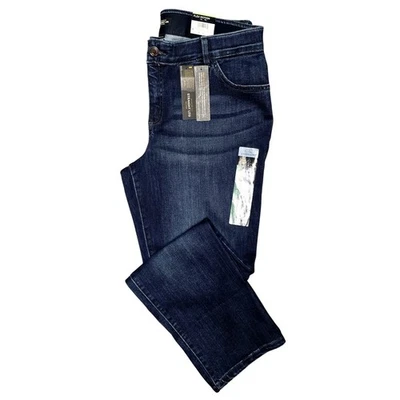 Lee Women’s Plus 16W Stretch Jeans Blue Straight Leg Denim Comfort Waist Pants - Image 1 of 4