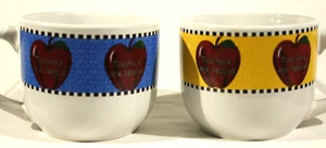 Teacher Coffee Cup Mulberry 3.25" Teachers Are Special Cocoa Tea Mugs Lot of 2 - Picture 1 of 5