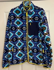 Chaqueta polar Wesc Moritz completa con cremallera unisex para hombre XL mujer XXL azul amarillo - Imagen 1 de 13