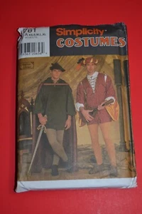 Simplicity 7761 sewing pattern, mens historical ren fair costume, size XS-XL - Picture 1 of 3