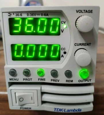 TDK-Lambda Z36-6 DC Power Supply, Single Output 36V, 6A, 216W, USB, RS-232, RS - Image 1 of 4