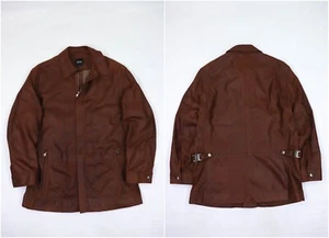 HUGO BOSS Vintage Caramel Brown Goatskin CIMAS Jacket Size 052 - Picture 1 of 13