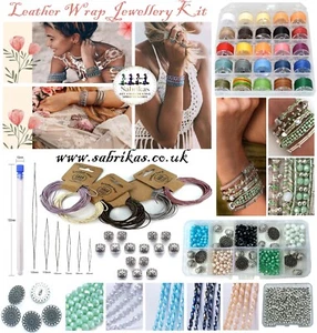 Kit de fabricación de joyas de cuero boho Macrame Friendship para principiantes - Imagen 1 de 7
