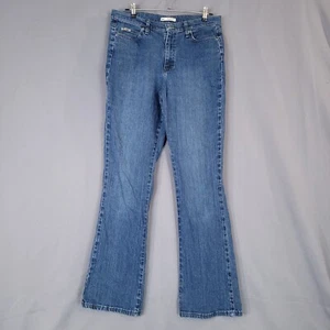 Pantalones de mezclilla Lee para mujer relajados en la cintura corte boot azul talla 12 largos - Imagen 1 de 12