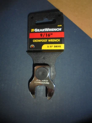 GearWrench 81606 3/8" Drive 9/16" Chrome Open End Crowfoot Wrench Foto 1 de 3