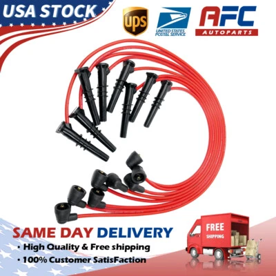 8Pcs Spark Plug Wires Set For 1996-1999 Ford F-150 F-250 Lincoln Mercury V8 4.6L - Image 1 of 4