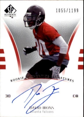 B0364- 2007 SP Authentic #212 David Irons RC Auto /1199 - NM-MT - Image 1 of 2