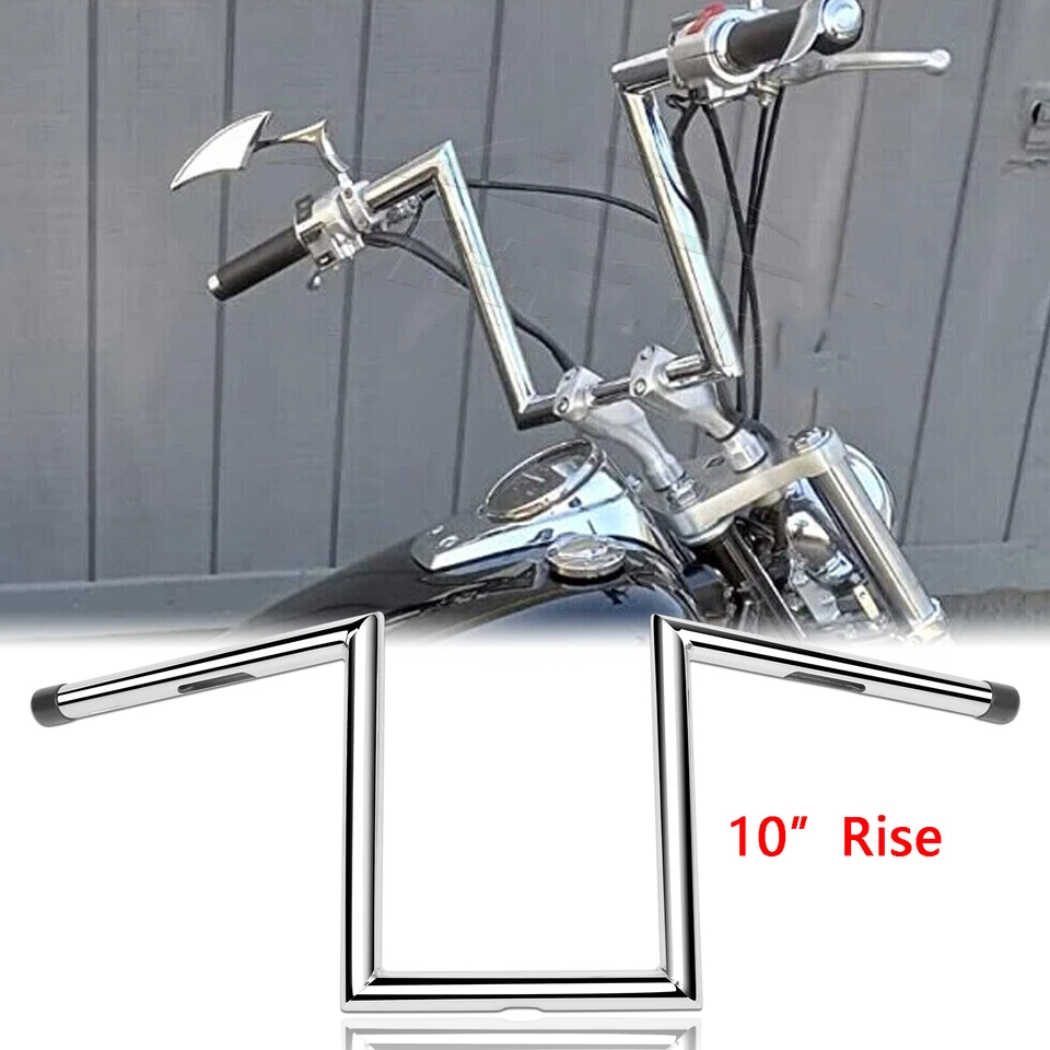 Manillar de suspensión de 10" de elevación 1" Z-Bar Ape cromado para Suzuki Marauder VZ800 VZ1600 Foto 1 de 4