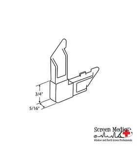 100 pk - 5/16x3/4 Solid Screen Frame Corner - White/Beige/Bronze/Black/Grey - Picture 1 of 15