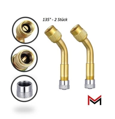 2x Ventilverlängerung 135° Grad Autoventil AV Verlängerung Auto Scooter Roller