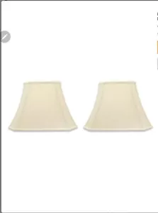 PAIR Royal Designs Eggshell Rectangle Bell Cut Corner Designer Lampshades DSO-68 - Picture 1 of 1