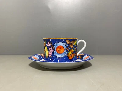 Hermes Jumbo Gedeck Tasse UT Marqueterie Bunte Blumen Schmetterlinge 1.Wahl - Bild 1 von 4
