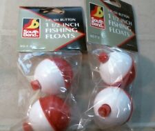 South Bend F6 1-1/2" Red White Floats 2 PK Fishing Float