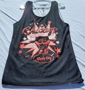 Chicago Bulls Tank Top Men's Medium Mesh Jersey Basketball Active Retro Fan - Picture 1 of 6