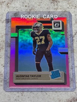 ALONTAE TAYLOR ~ 2022 Donruss Optic Rated ROOKIE #300 Pink Holo Prizm PWE - Image 1 of 3