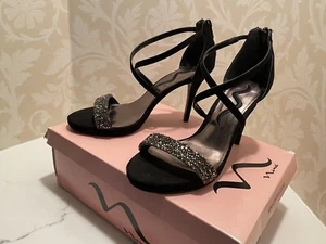 black evening shoes size 7 - Picture 1 of 4