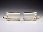 Burberry Authentic Cufflinks Silver color Hollow out shape Gold plated no Box