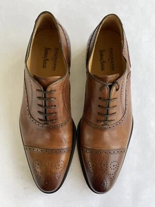 Magnanni for Neiman Marcus Brown Cap Toe Size 9.5 M - Picture 1 of 7