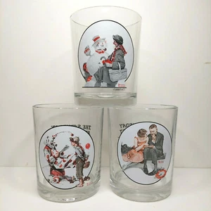 Lotto collezione vetreria NORMAN ROCKWELL CURTIS PUBLISHING anni 80 posta sera - Foto 1 di 7