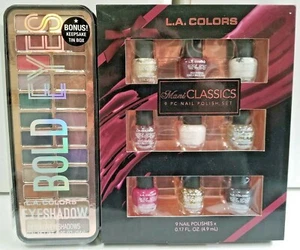 L.A. Colors Eyeshadow Bold Eyes Mani Classics Lot of 2 Sets - Picture 1 of 1