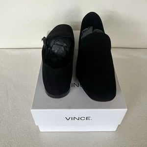 NEW With Box Women’s VINCE Bray Loafer Shoes Size 8M Black Suade Material - Picture 1 of 5