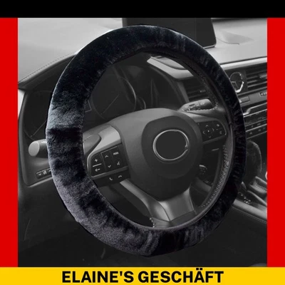 Auto Lenkradbezug Plüsch Lenkradhülle Handbremsabdeckung 37cm-39cm Winter Warm - Bild 1 von 4