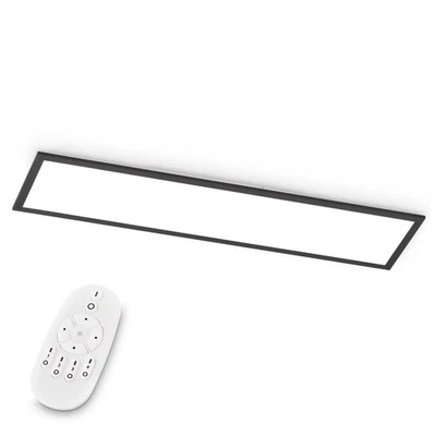 LED Deckenleuchte schwarz Deckenlampe 100x25cm Panel flach Fernbedienung dimmbar - Bild 1 von 4