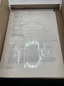 PJ Harvey - Lwonesome Tonight Hand Signed Lyric Card, Autographed, Shipping Now! - Picture 1 of 4