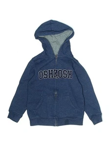 OshKosh B'gosh Boys Blue Zip Up Hoodie 7 - Picture 1 of 2