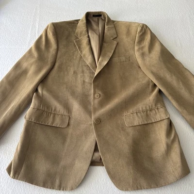 Andrew Fezza 2 Button Tan Corduroy Men’s Sports Suit Jacket Coat Blazer -  S46 - Image 1 of 4