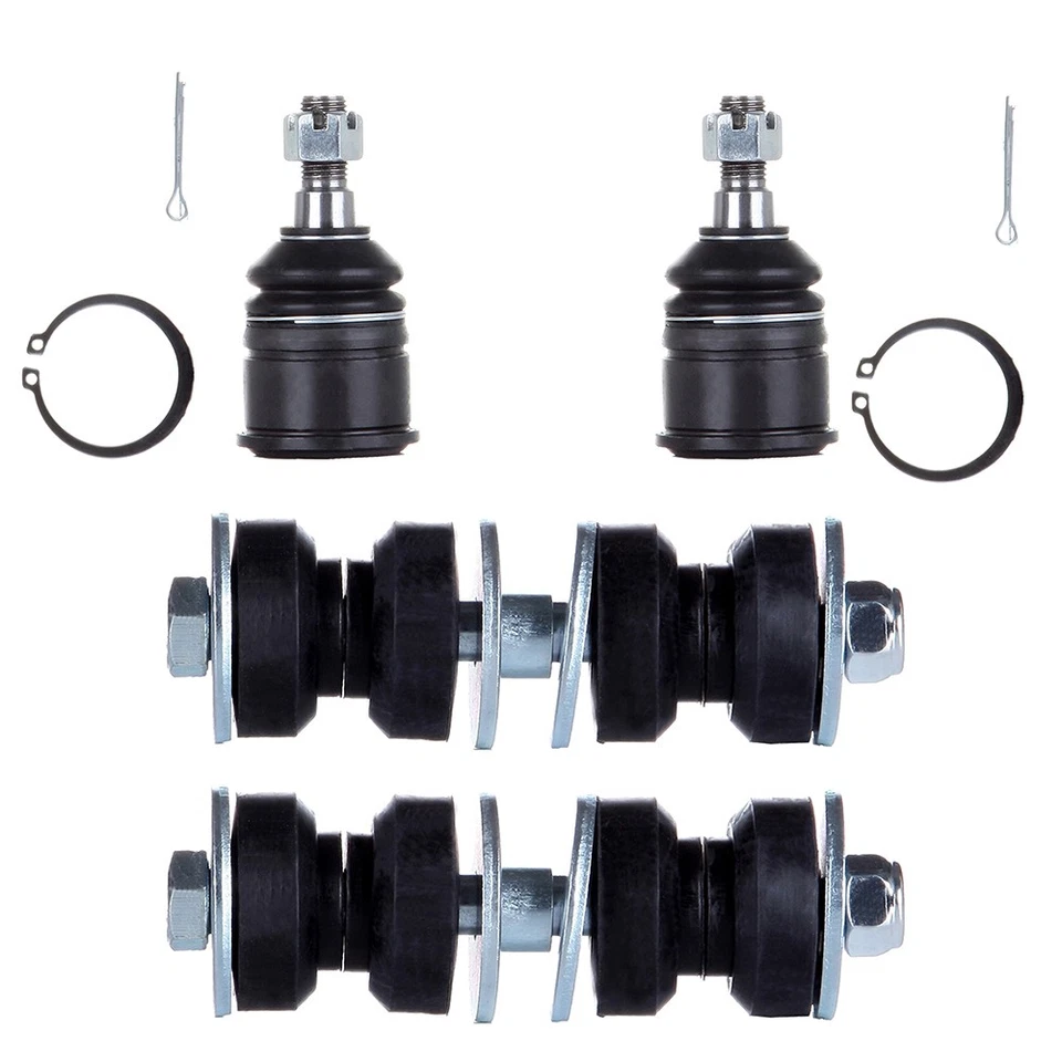 4Pcs Fits 1988-1991 Honda CR Civic Front Lower Ball Joints Sway Bar Links Kit - Image 1 of 1