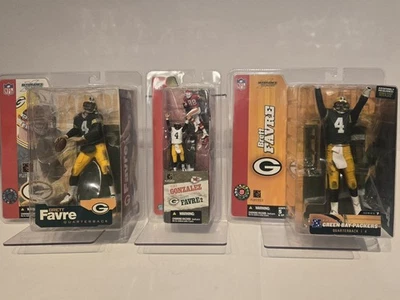 McFarlane Sports NFL Brett Favre Green Bay Packers Lote Serie 1 y 7 y 2 Paquete NUEVO Foto 1 de 4