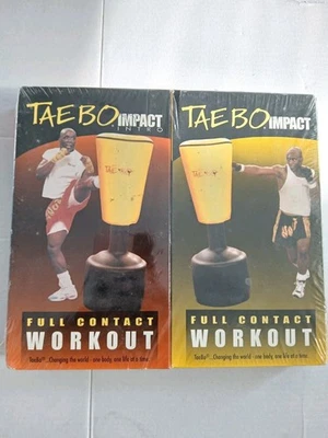 Tae Bo Impact Intro & Impact Full Contact Workout VHS Tapes Billy Banks Exercise - Image 1 of 4
