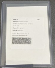 2023 Donruss Optic Rated Rookie Chris Barnett Auto Redemption UFC
