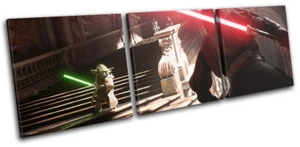 Star Wars Battlefront 2 Yoda Gaming TREBLE CANVAS WANDBILD Bild Druck - Bild 1 von 1