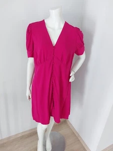 New La Redoute Pink Vintage Romantic casual cocktail work Mini dress 3XL XXXL 46 - Picture 1 of 7