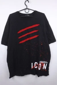 Dsquared2 Black Cotton Crew Neck Short Sleeves Pullover T-Shirt 4XL - Picture 1 of 18