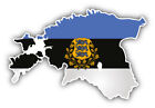 Estonia Map Flag Coat Of Arms Car Bumper Sticker Decal  ''sizes''