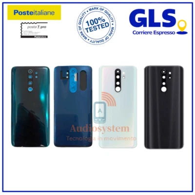 AUDIOSYSTEM COVER POSTERIORE +VETRO FOTOCAMERA per XIAOMI REDMI NOTE 8 PRO SCOCCA M1906G7G