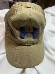 Under Armour Tan/blue Baseball Adjustable Hat - Picture 1 of 4